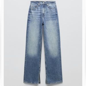 Zara split cut wide leg Jeans